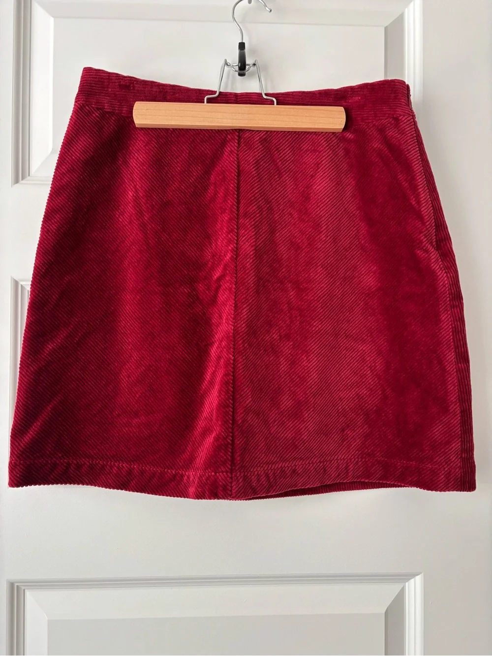 LOFT Corduroy Mini Skirt Deep Red Size 6